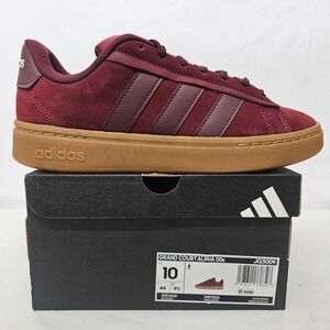 Adidas Grand Court Alpha 00s Sneakers JQ3009 Burgundy Suede Gum Mens Size 10